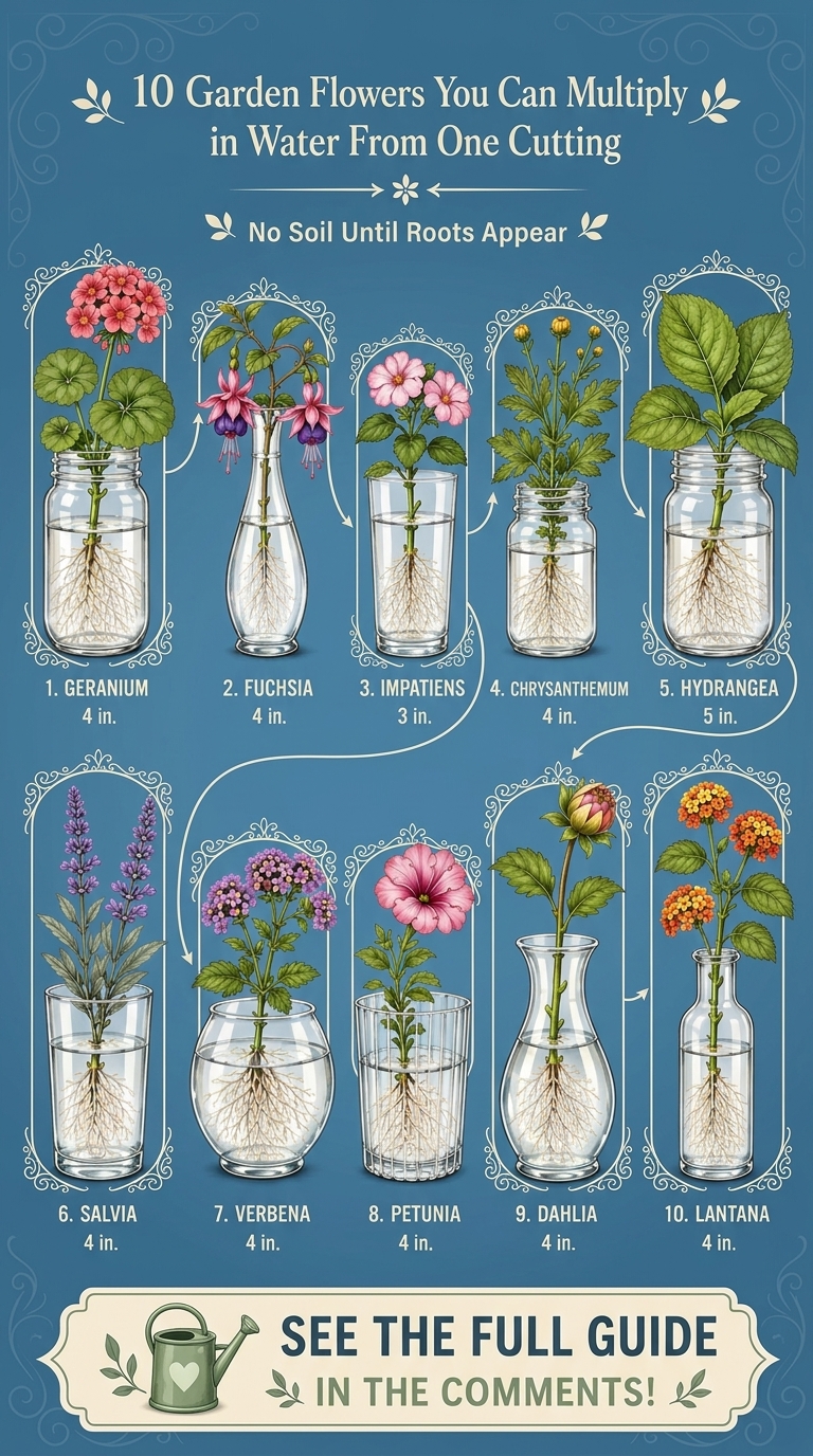 Mastering Water Propagation: 10 Flowers You Can Grow from Cuttings